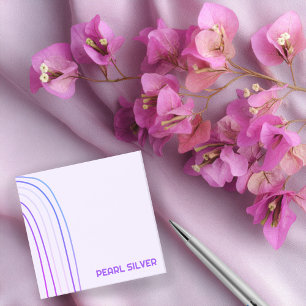 Handmade Curve Lines CUSTOM Monogram Personalized  Post-it Notes