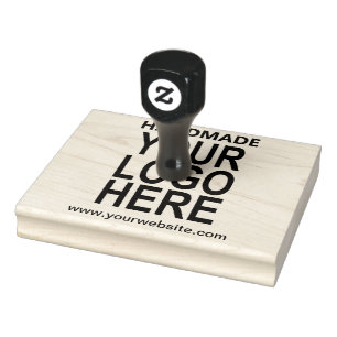 Handmade  Custom Business Logo Rubber Stamp