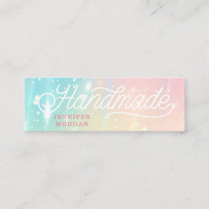 Handmade Cute Script Colourful Business Card