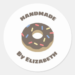 Handmade Doughnuts Classic Round Sticker