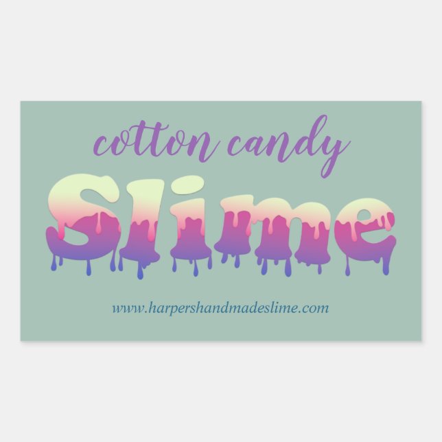 handmade dripping slime template logo  sticker (Front)