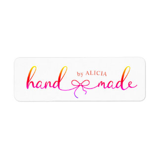 Handmade elegant script product Monogram Label
