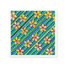 Handmade floral napkins 
