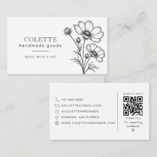 Handmade Flower Logo Business Card