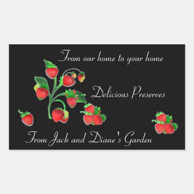 Handmade for You Farmer's Market Strawberry Label (Front)