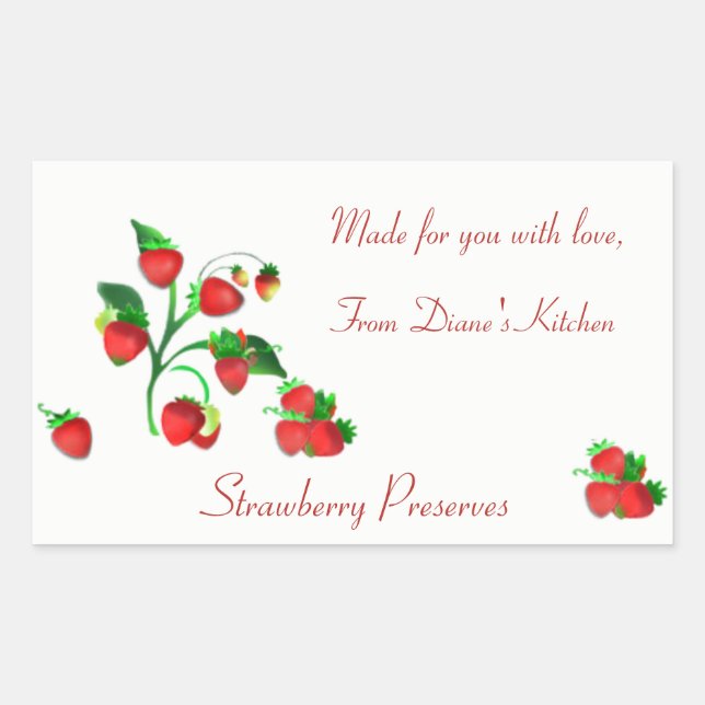 Handmade for You Farmer's Market Strawberry Label (Front)
