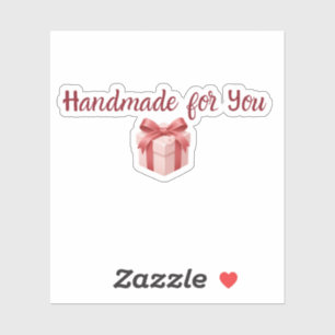 Handmade for You Sticker   Cute Gift Packaging Lab