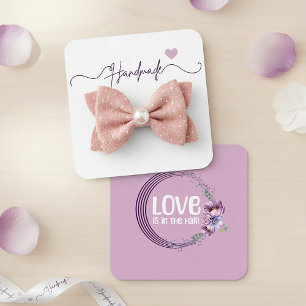 Handmade Free Gift Floral Small Business Packaging Enclosure Card