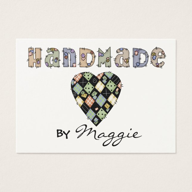 "Handmade" Gift Enclosure Card / Tag by SRF (Front)