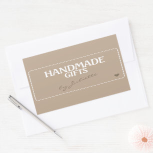 Handmade Gifts Rustic  Sewing Stitches Natural Sticker
