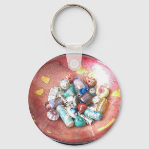 Handmade Glass Beads Keychain