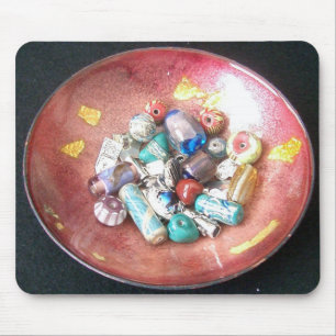 Handmade Glass Beads Mouse Pad