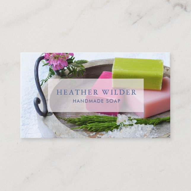 Handmade Hand Crafted Soap Products Business Card (Front)