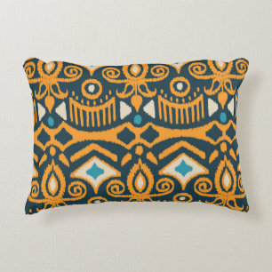 Handmade Ikat: ethnic fabric pattern Accent Pillow
