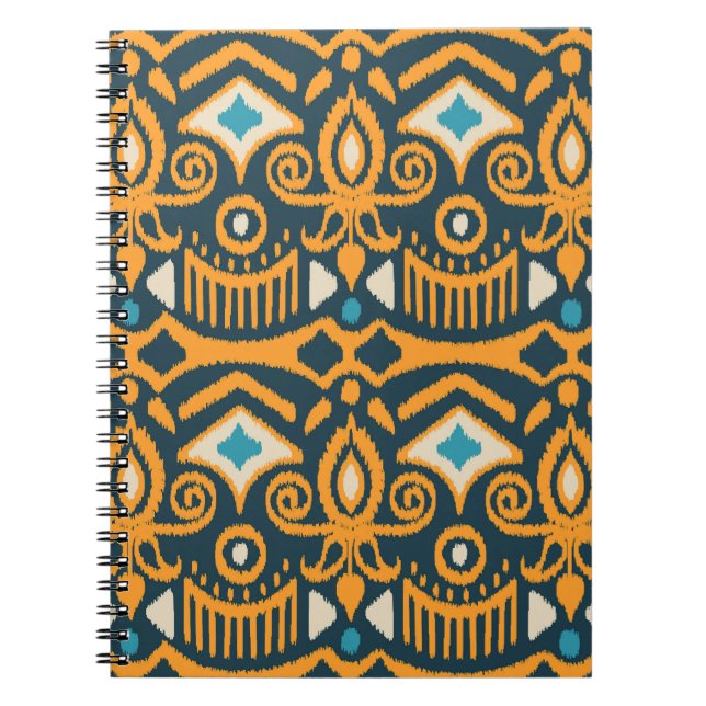 Handmade Ikat: ethnic fabric pattern Notebook (Front)