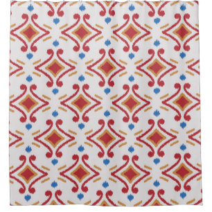 Handmade Ikat fabric, ethnic seamless pattern.