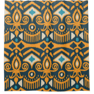 Handmade Ikat fabric. Ethnic seamless pattern. Asi