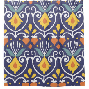 Handmade Ikat fabric. Ethnic seamless pattern. Asi