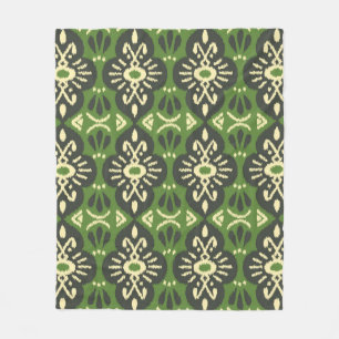 Handmade Ikat fabric. Ethnic seamless pattern. Asi Fleece Blanket