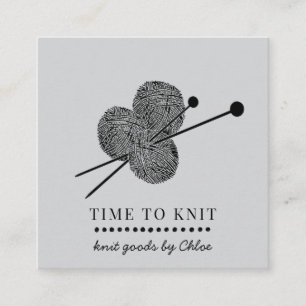 Handmade Knit Goods Square Business Card