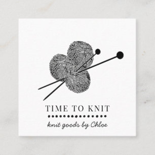 Handmade Knit Goods Square Business Card
