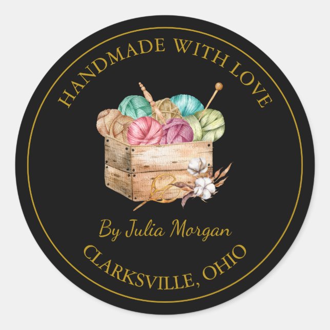 Handmade knit Label (Front)