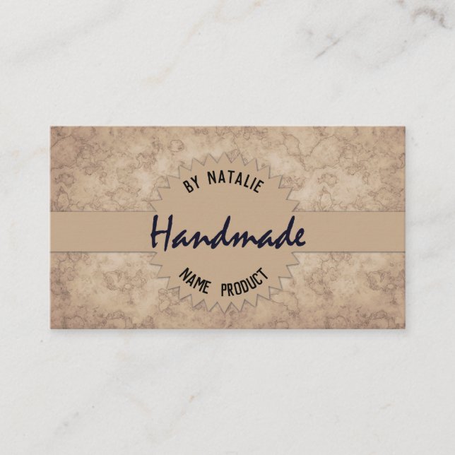 Handmade, Kraft, Kraft paper, vintage Business Card (Front)
