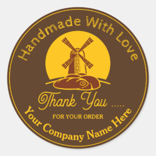 Handmade Label Bakery Sticker