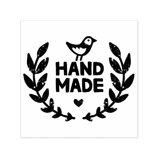 Handmade Laurel Wreath Design Self-inking Stamp (Design)
