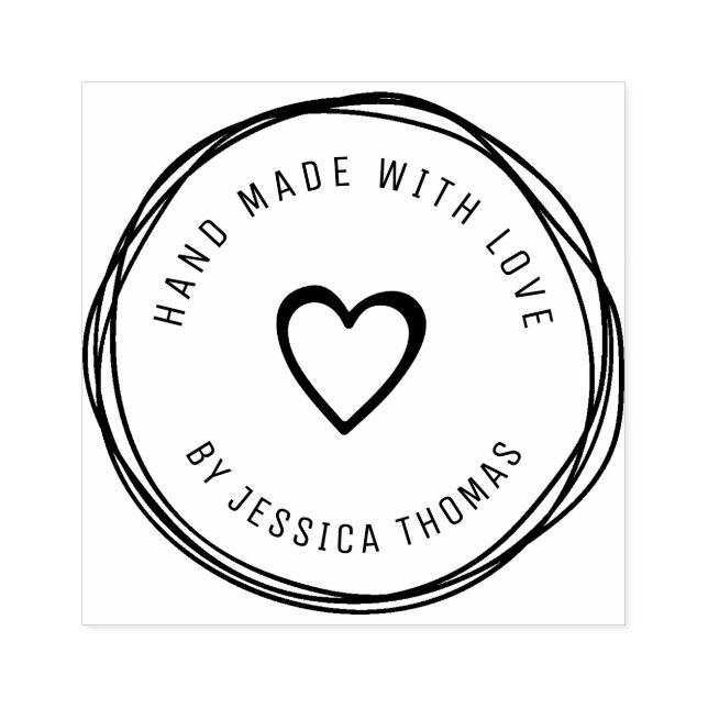Handmade love personalized rubber stamp (Imprint)