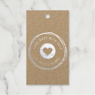 Handmade love product gift tags