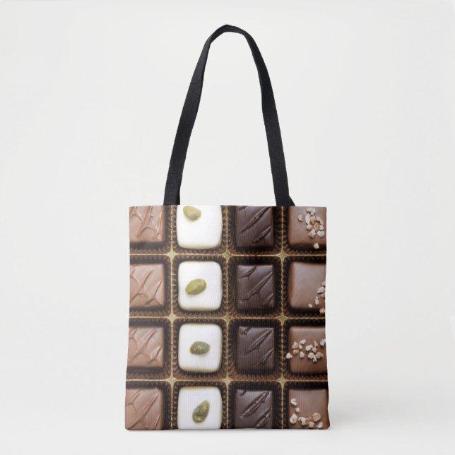 Handmade luxury chocolate in a box tote bag (Front)