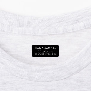 Handmade made by name black script