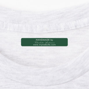 Handmade made by name emerald green script