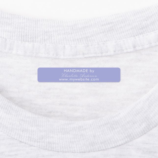 Handmade made by name violet script (Affixed)