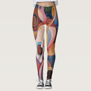 Handmade Music Abstract Painting Leggings