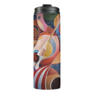 Handmade Music Abstract Painting Thermal Tumbler