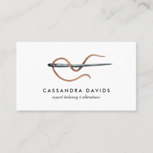 Handmade Needle & Thread   Seamstress or Tailor Business Card