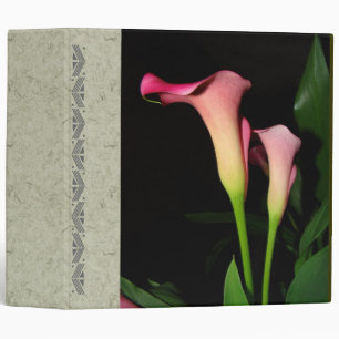 Handmade Paper Calla Lilies Avery Binder