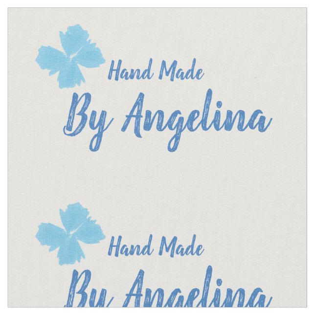 Handmade personalized sewing labels fabric (Close Up)