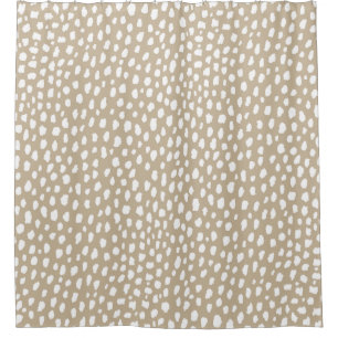 Handmade polka dot brush spots (white/tan)