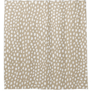 Handmade polka dot brush spots (white/tan)