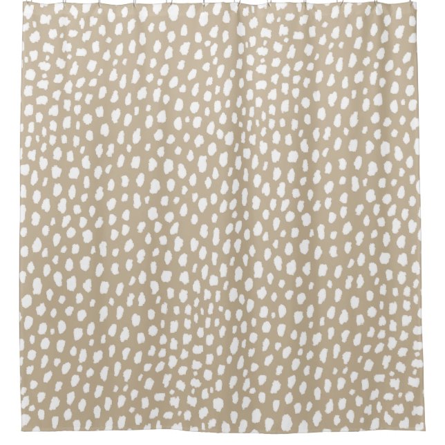 Handmade polka dot brush spots (white/tan) (Front)