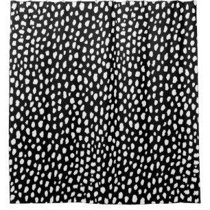 Handmade polka dot brush strokes (black and white)