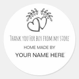 Handmade product, classic business carousel sticke classic round sticker
