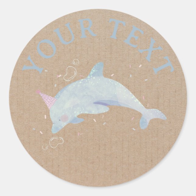 Handmade Product Dolphin Cupcake Soap Custom Classic Round Sticker (Front)