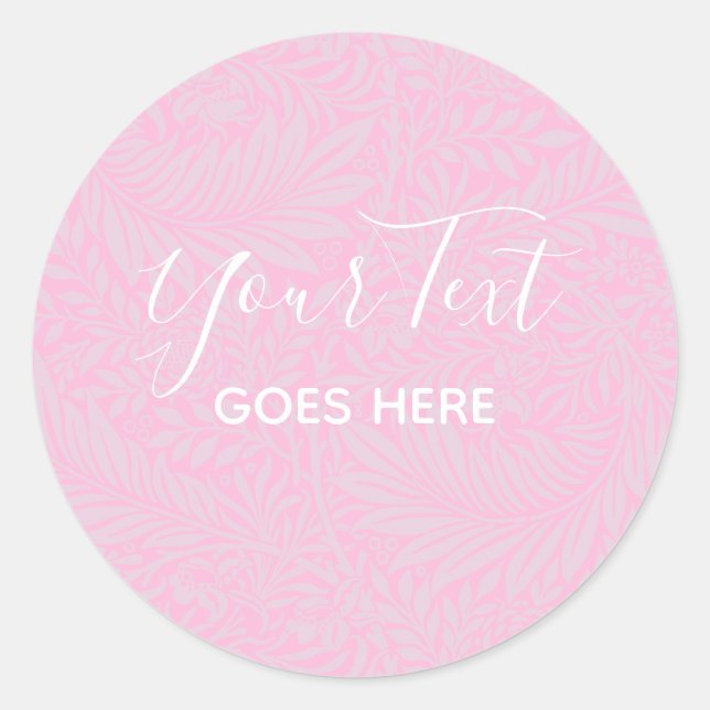 Handmade Product Floral Pattern Rose Classic Round Sticker (Front)