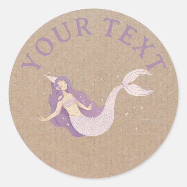 Handmade Product Mermaid Cupcake Soap Custom Classic Round Sticker (Front)