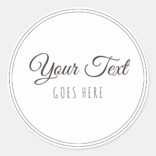 Handmade Product Simple Trendy Modern Classic Round Sticker