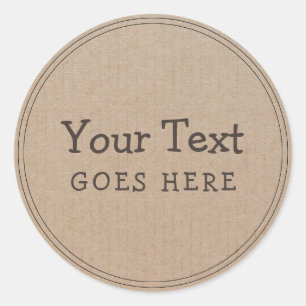 Handmade Product Vintage Simple Trendy Kraft Paper Classic Round Sticker
